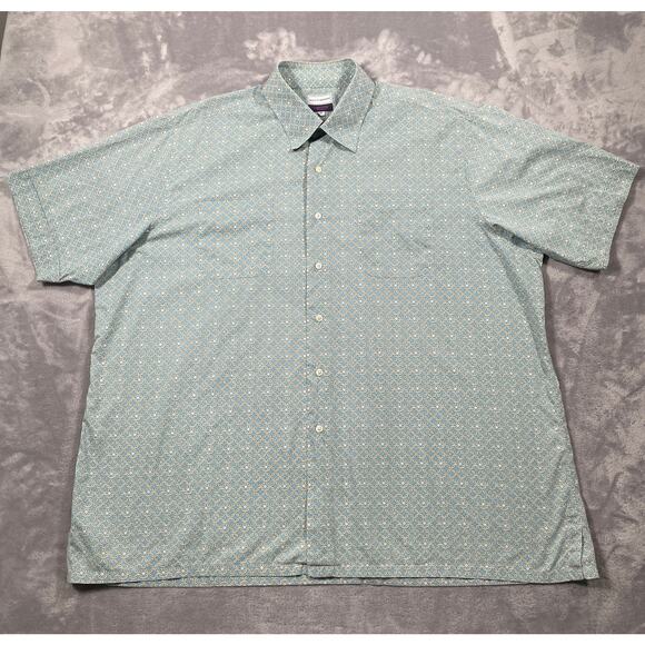 Maus Hoffman Shirt Mens XXL Blue Liberty Art Fabrics All Over Print Casual - Picture 2 of 9